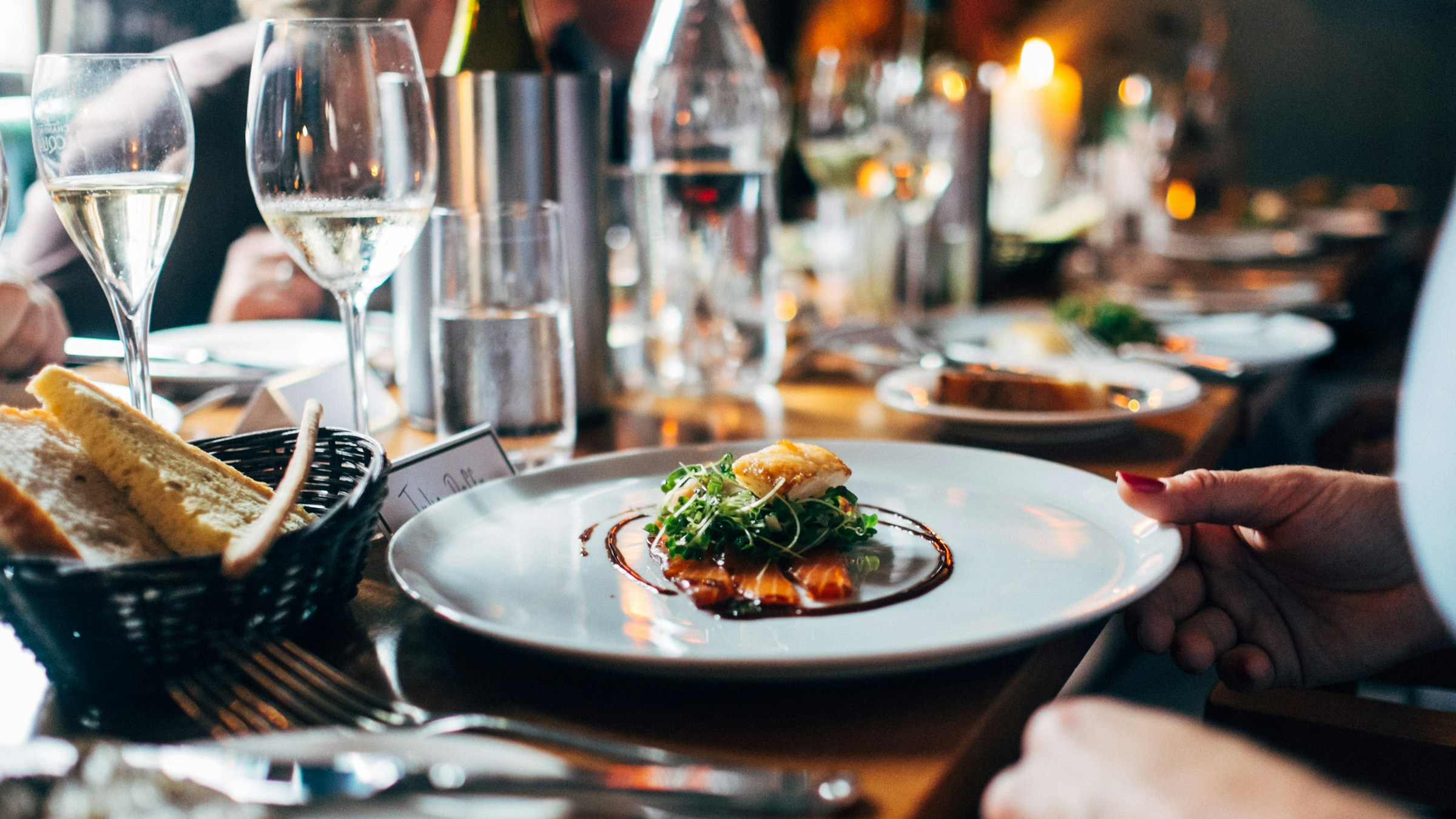 Prepared restaurant dish on a plate